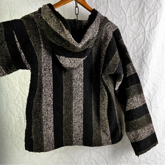 Serape hoodie blanket pullover drug rug womens small or childs large classic 90s - Picture 13 of 16